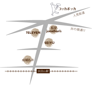 コッカボッカの地図