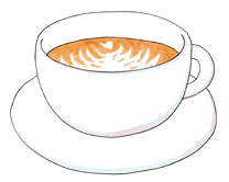 コッカボッカのカフェ「カフェラテ」の画像