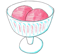 コッカボッカのデザート「ブラッドオレンジシャーベット」の画像